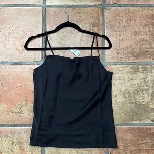 NEW ✨ Banana Republic Size XS Black Your Order Silky Cowl-Neck Tank Cami